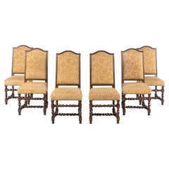 Huit chaises de salle à manger de style Renaissance, superbes couleurs. Le prix est indiqué par chaise.