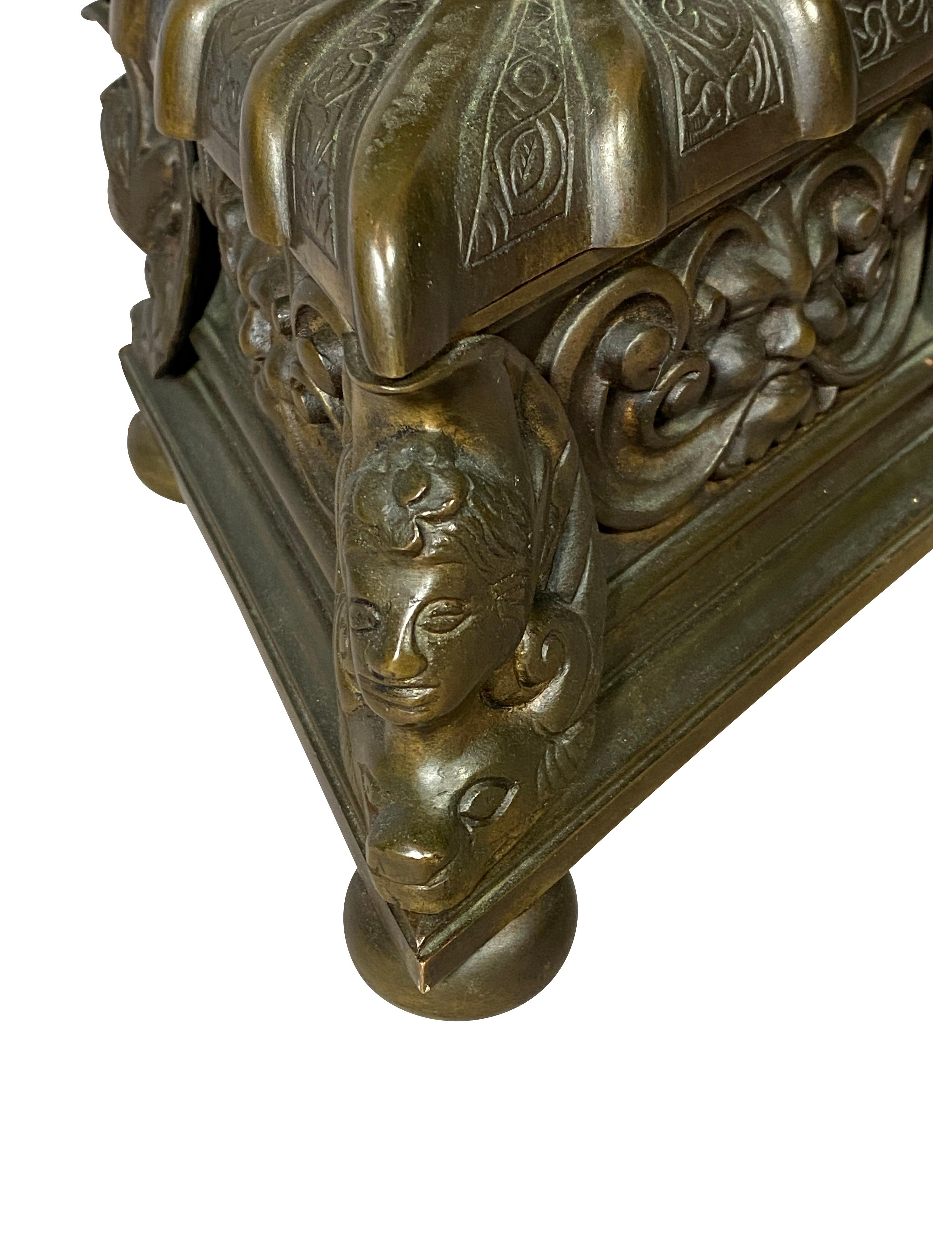 Lampe de table en bronze de style Renaissance Bon état - En vente à Essex, MA