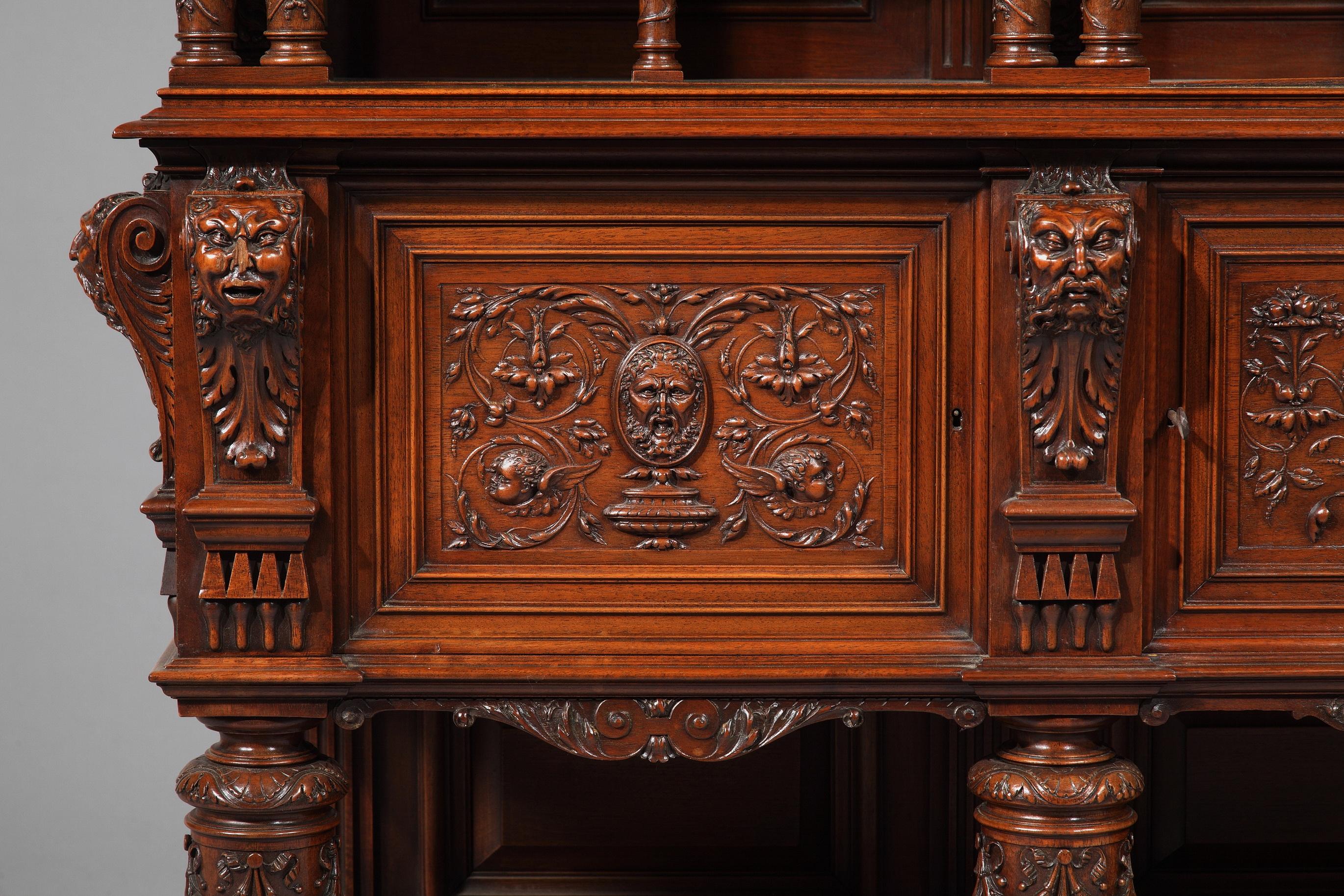 Renaissance Style Cabinet, France, Circa 1870 For Sale 6