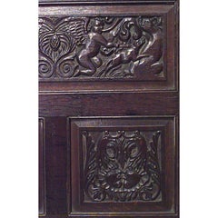 Renaissance Style Carved Oak 3-Fold Screen