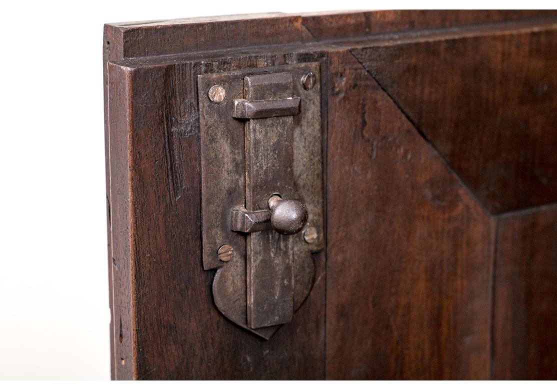 Renaissance Style Carved Oak Two Part Cabinet With Figural Panels In Fair Condition For Sale In Bridgeport, CT