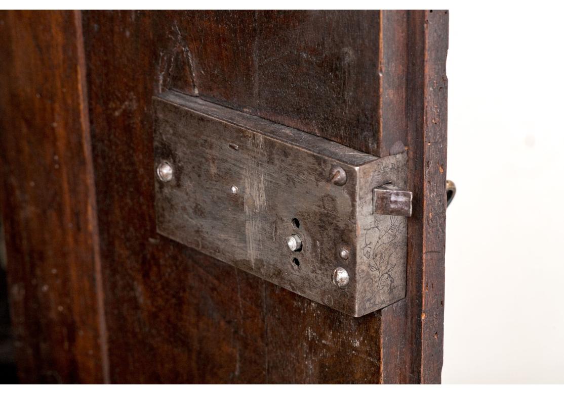 18th Century and Earlier Renaissance Style Carved Oak Two Part Cabinet With Figural Panels For Sale