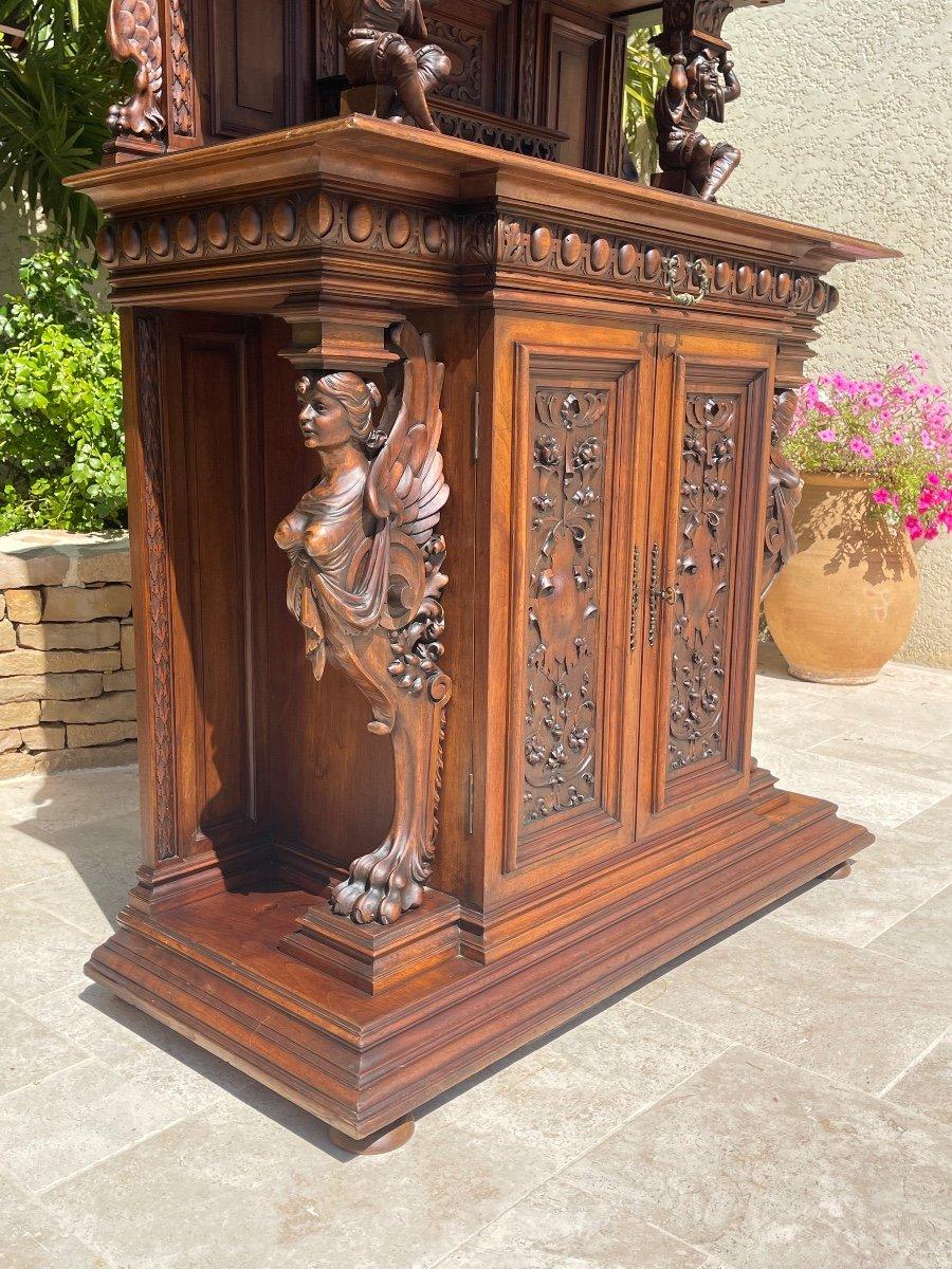 Renaissance Style Carved Walnut Buffet For Sale 3