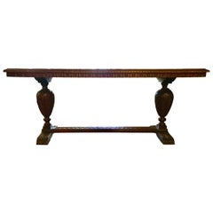 Renaissance Style Carved Walnut Refectory Table