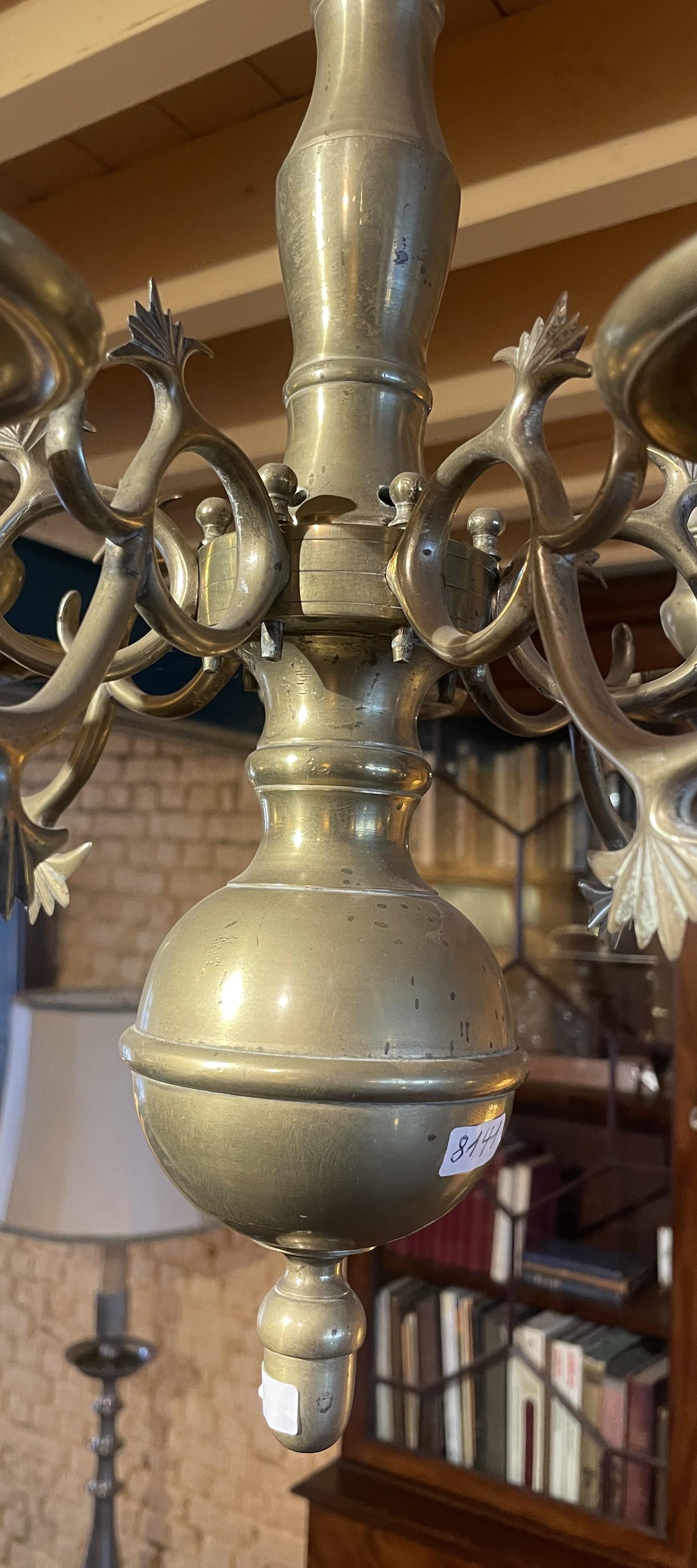Francese Lampadario in stile rinascimentale in bronzo con 6 pezzi del 19° secolo in vendita