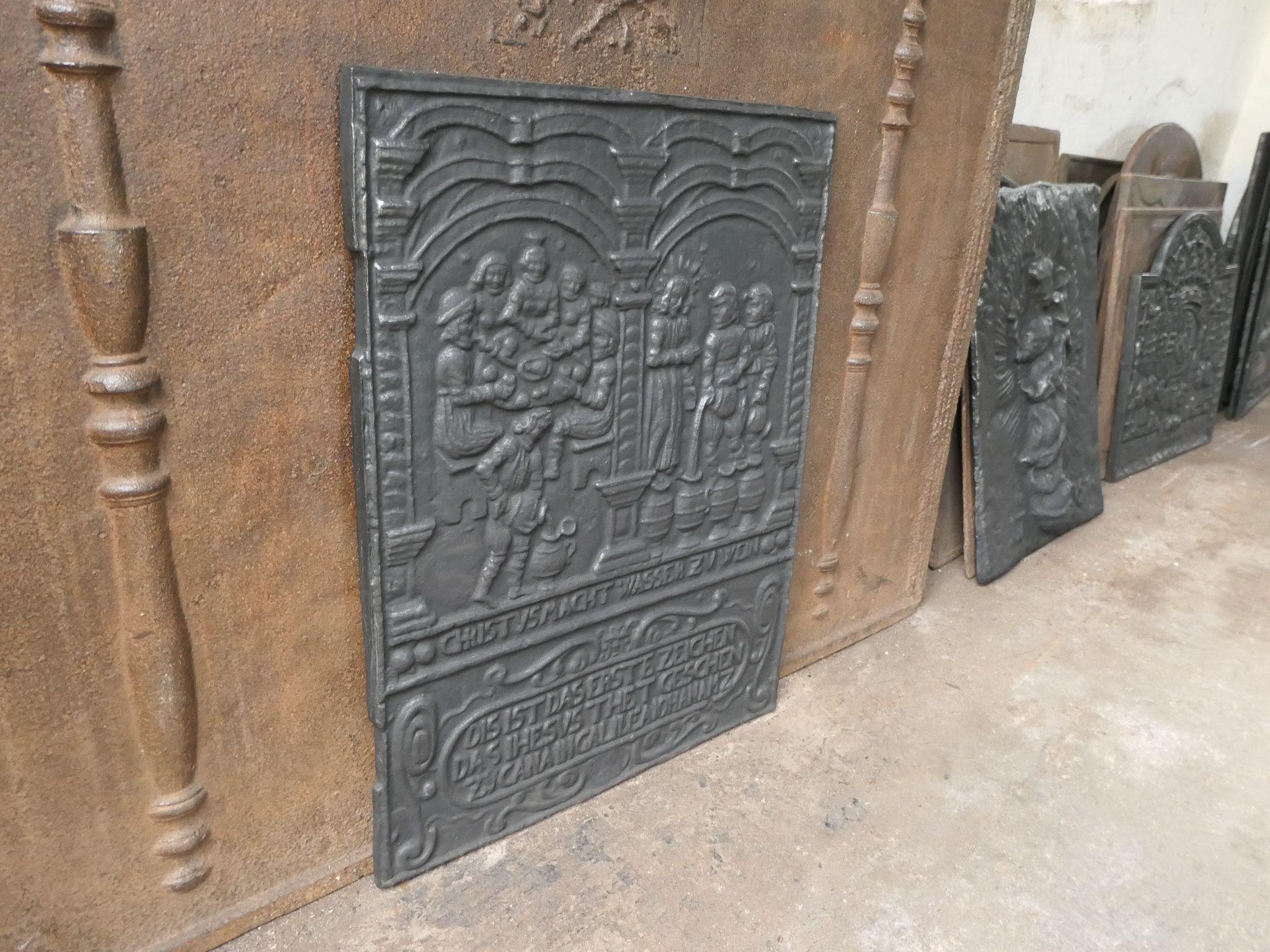 Renaissance Style 'Elisha & Widow's Oil' Fireback / Backsplash, 20th Century For Sale 4