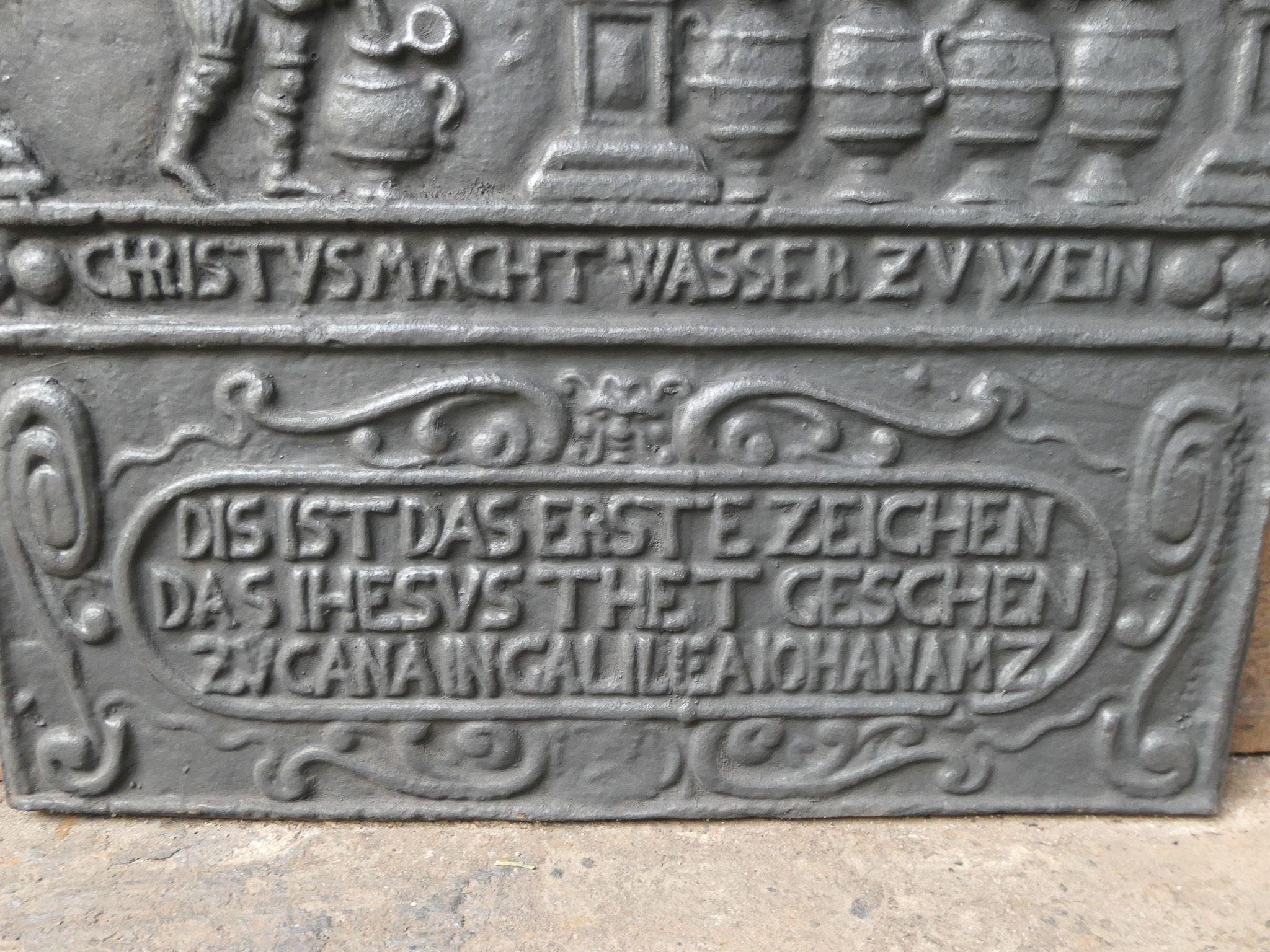 Renaissance Style 'Elisha & Widow's Oil' Fireback / Backsplash, 20th Century For Sale 2