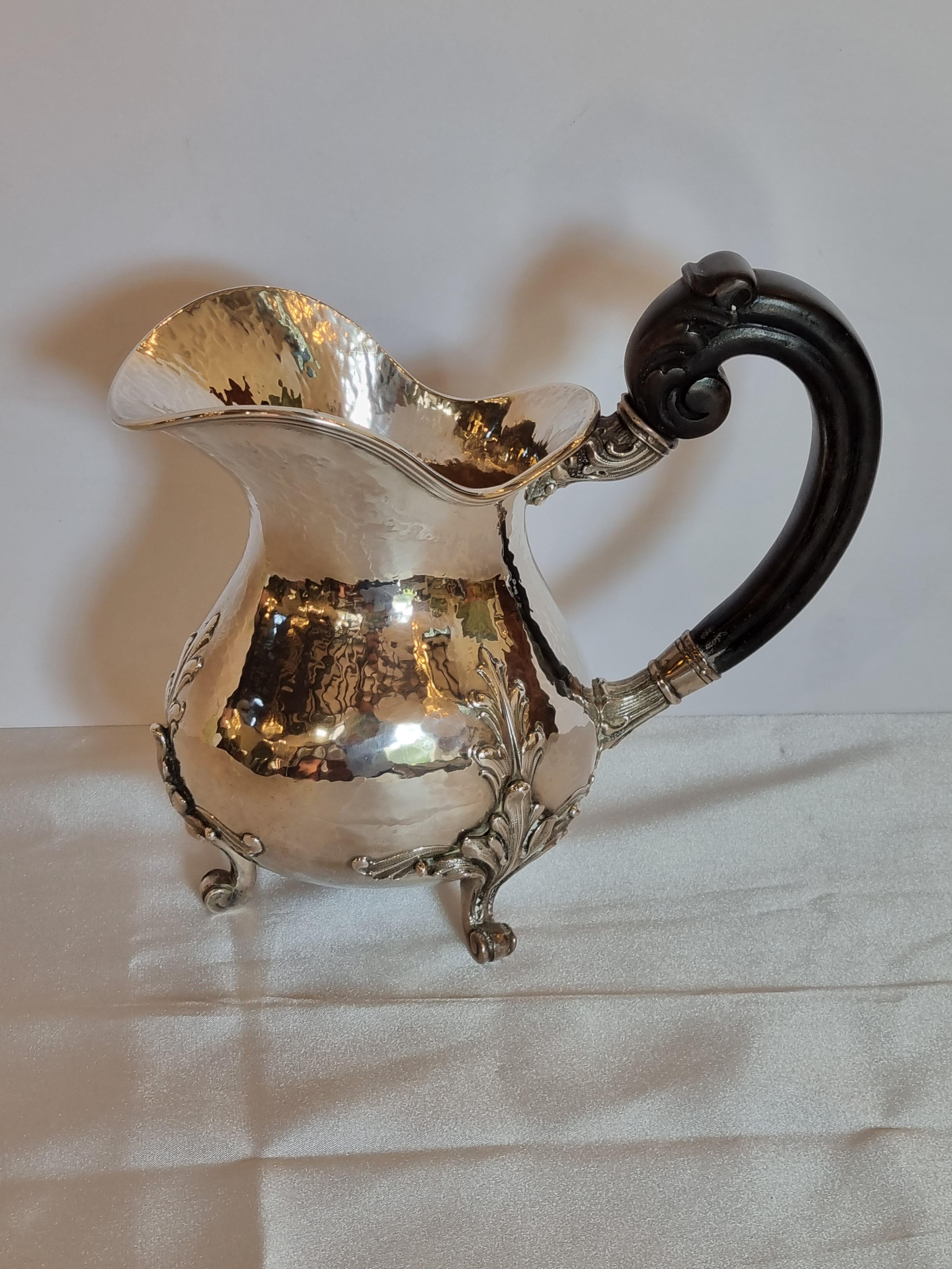 Renaissance Style Four-Piece Sterling Silver Tea and Coffee Set, Italy, 1985 For Sale 4