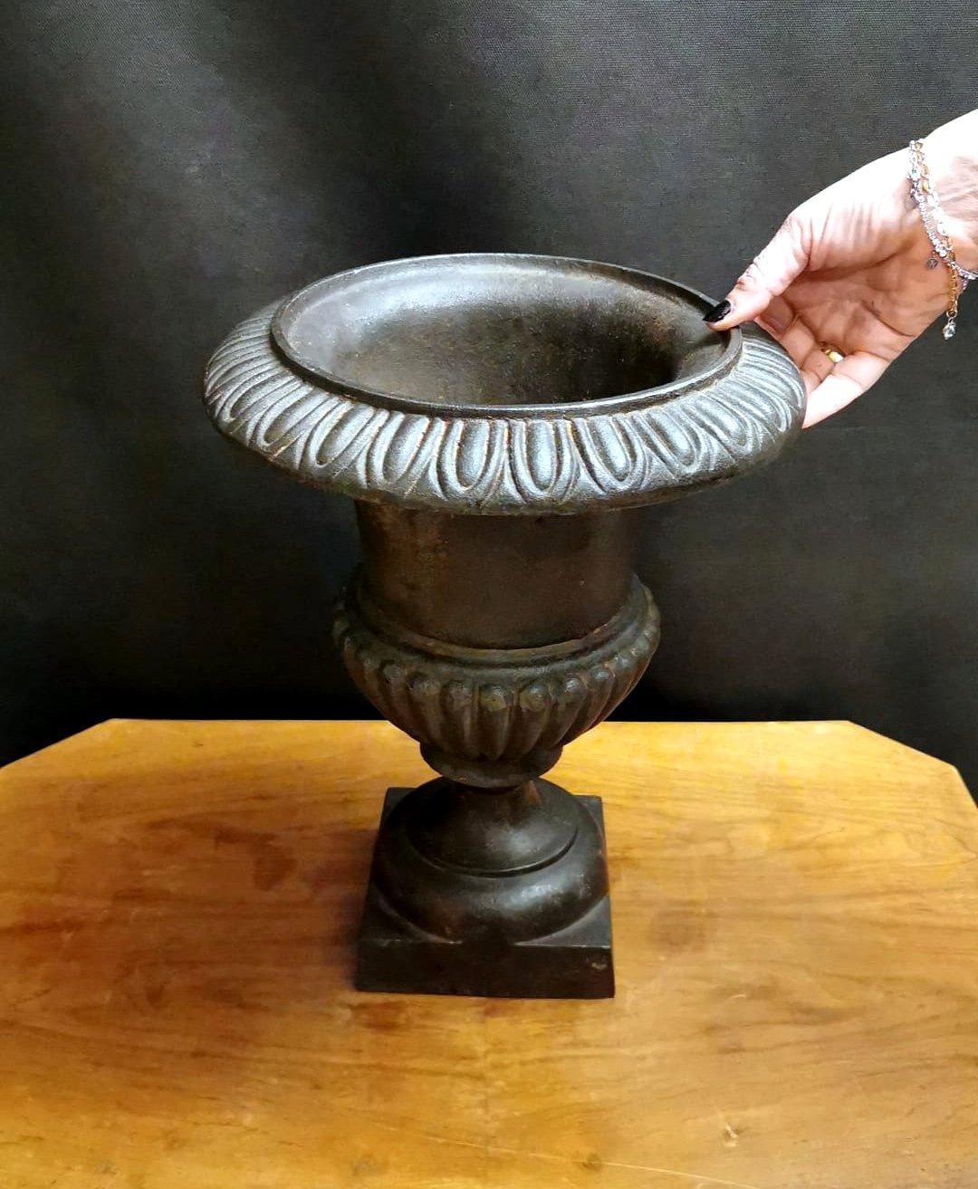 Renaissance Style French Medici Vase in Cast Iron For Sale 9