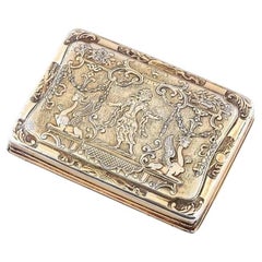 Renaissance Style German Silver Gilt Snuff Box