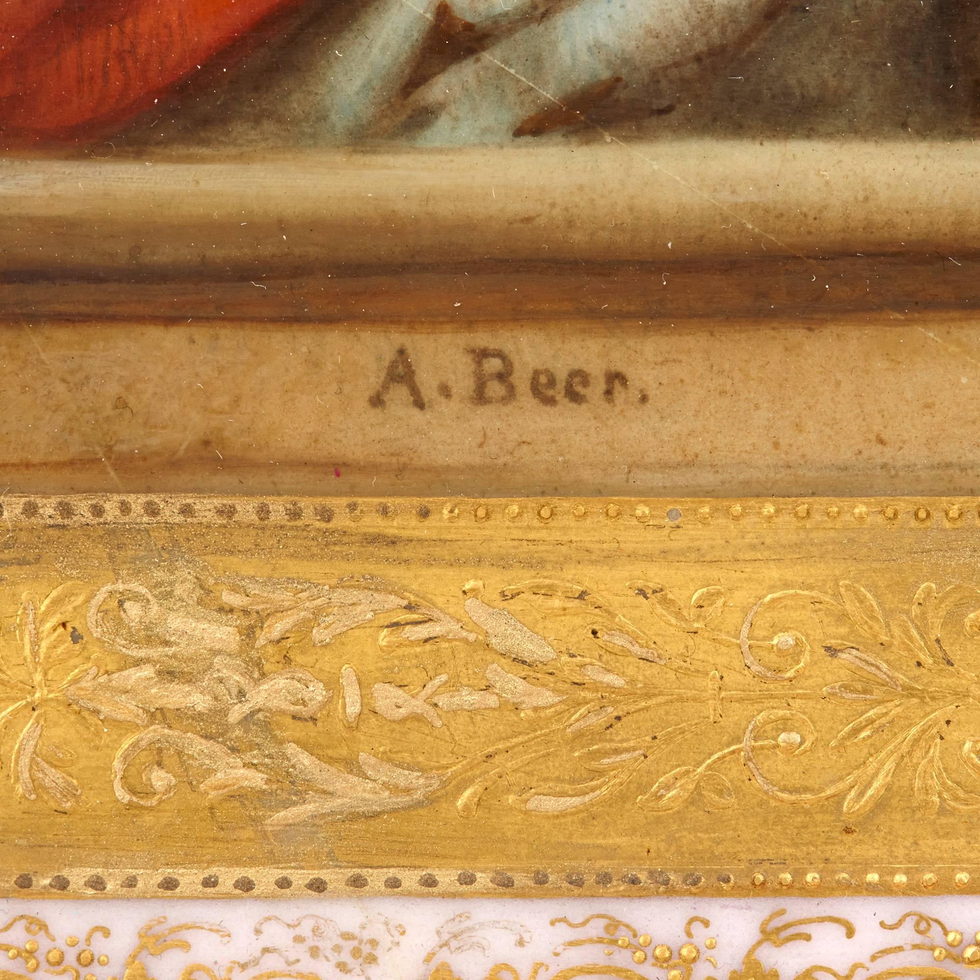 Plaque en bronze doré et porcelaine de style Renaissance de la Vienne royale Excellent état - En vente à London, GB