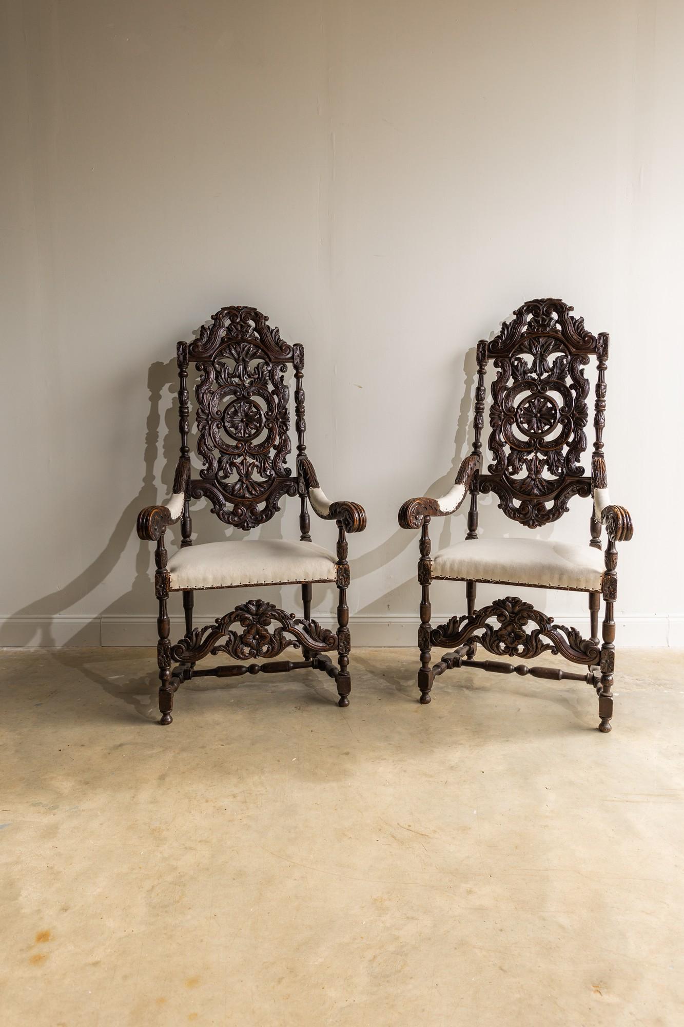 Painted Renaissance Style Italian Armchairs For Sale