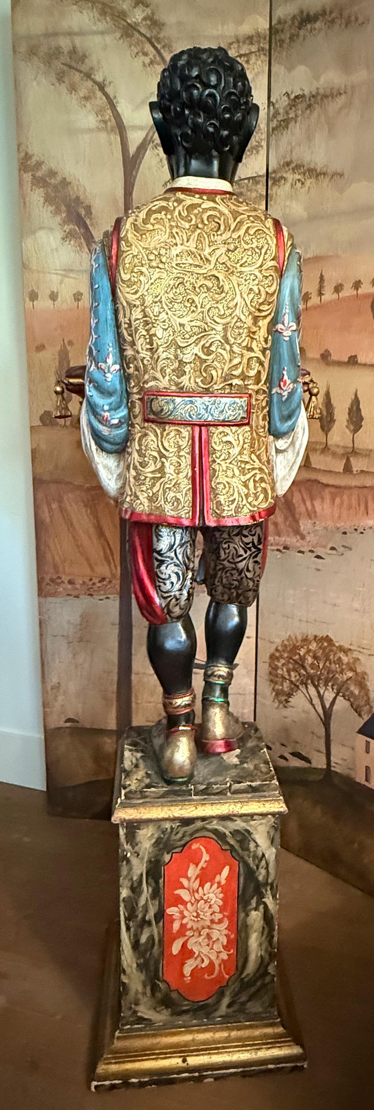 Renaissance Style Italian Carved Wood Blackamoor (from a Mario Buatta  Apt. N Y) For Sale 1