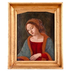 Antique Renaissance Style Italian Religious Painting 