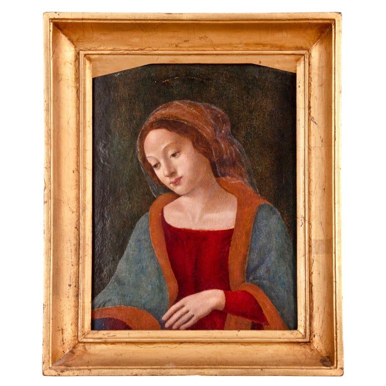 Renaissance Italian Religious Painting Oil on Panel For Sale