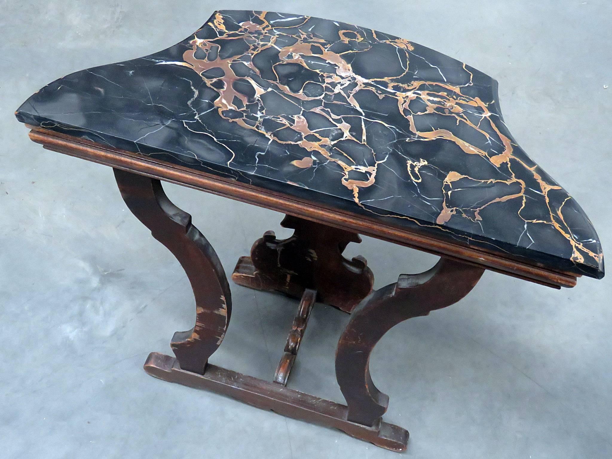 Renaissance Style Marble Top Hall Table 3