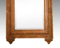 Renaissance Style Mirror, Marble Dust Patina, 20th Century