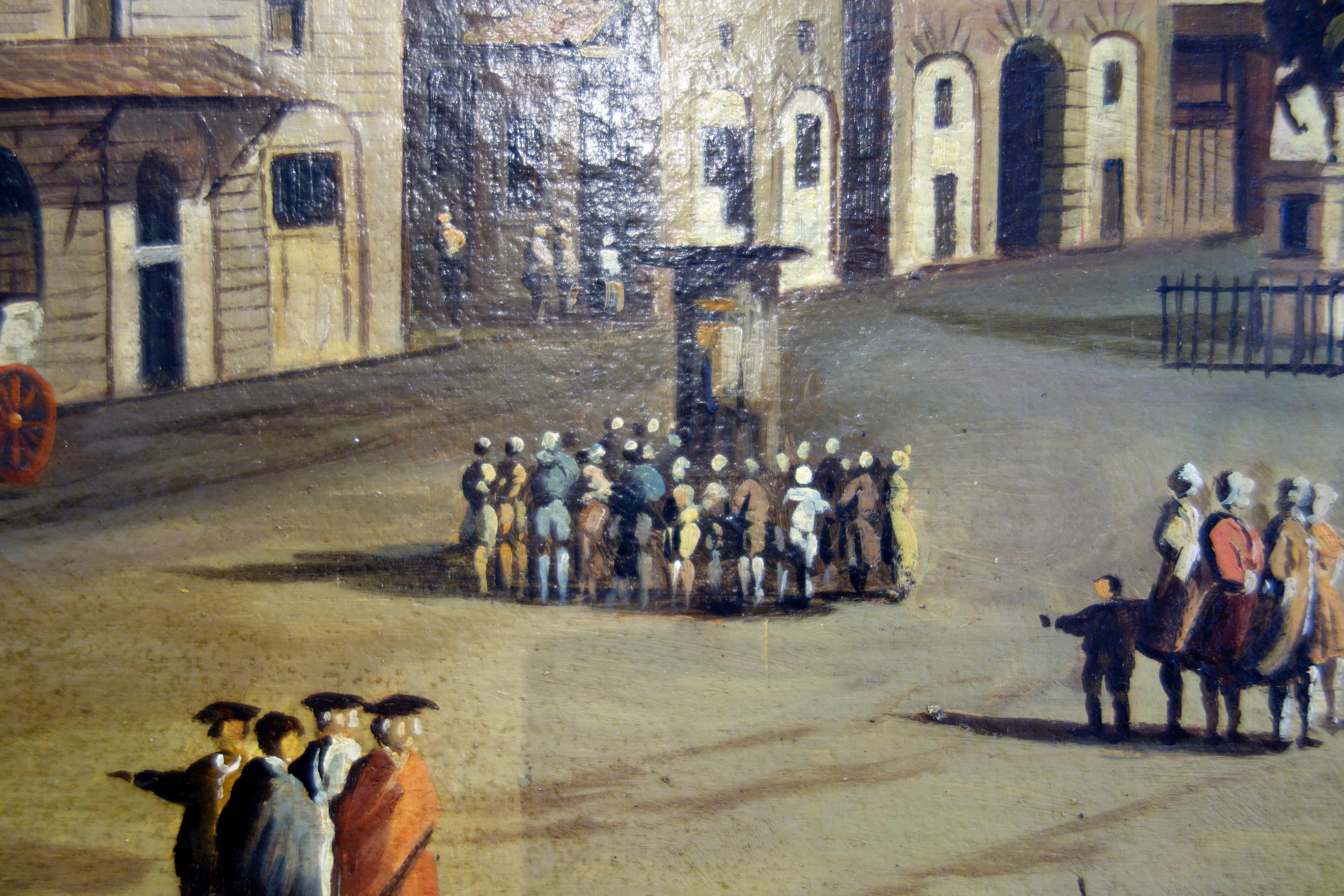 Renaissance Style Painting of Piazza Della Signoria, Palazzo Vecchio, Florence 1