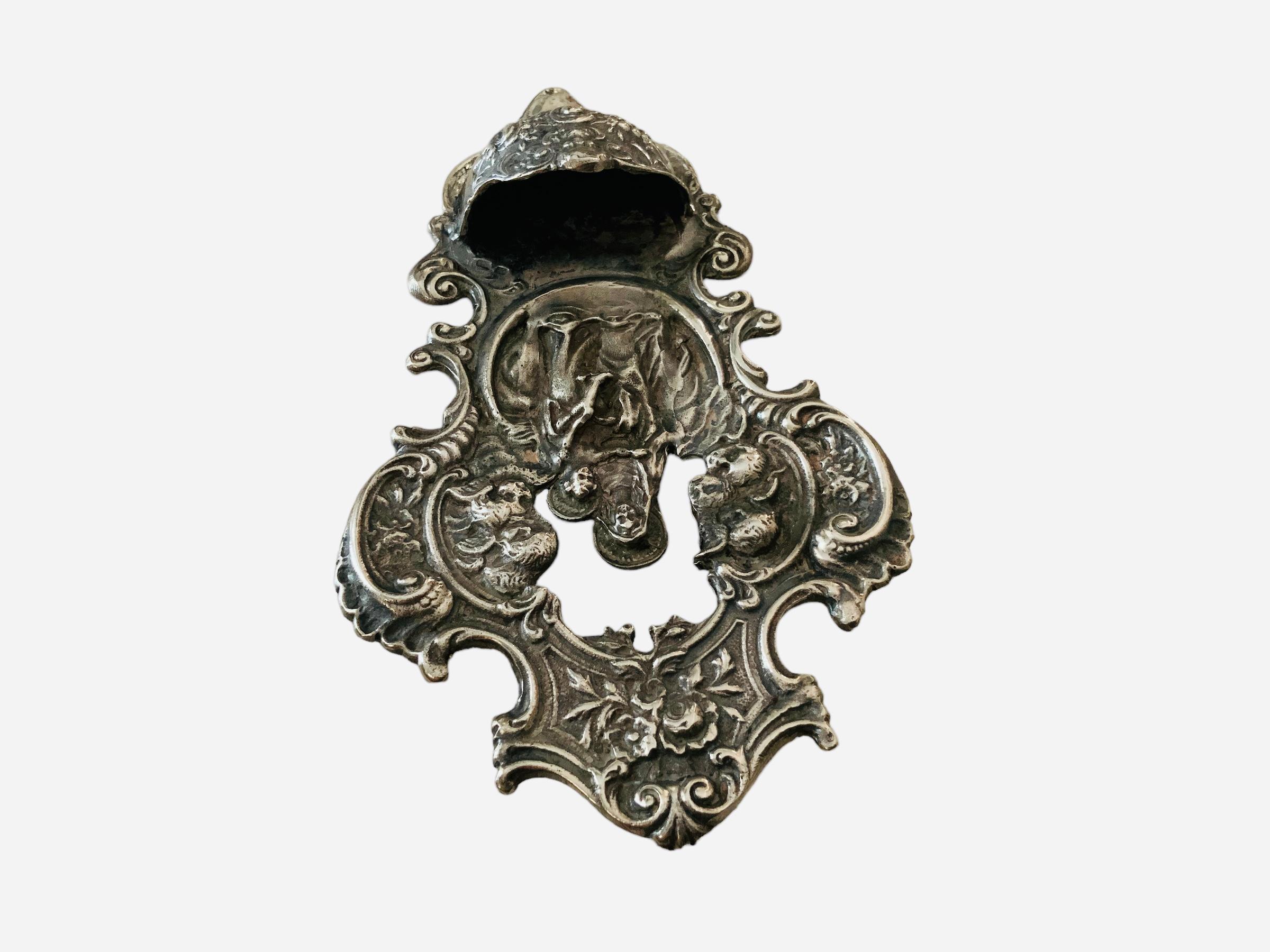 Renaissance Style Small Silver Benitier In Good Condition For Sale In Guaynabo, PR