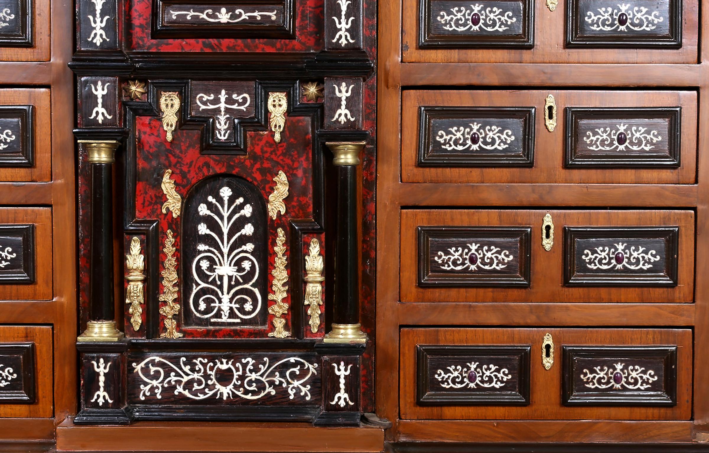 Renaissance Style Spanish Vargueno Cabinet On Stand 1