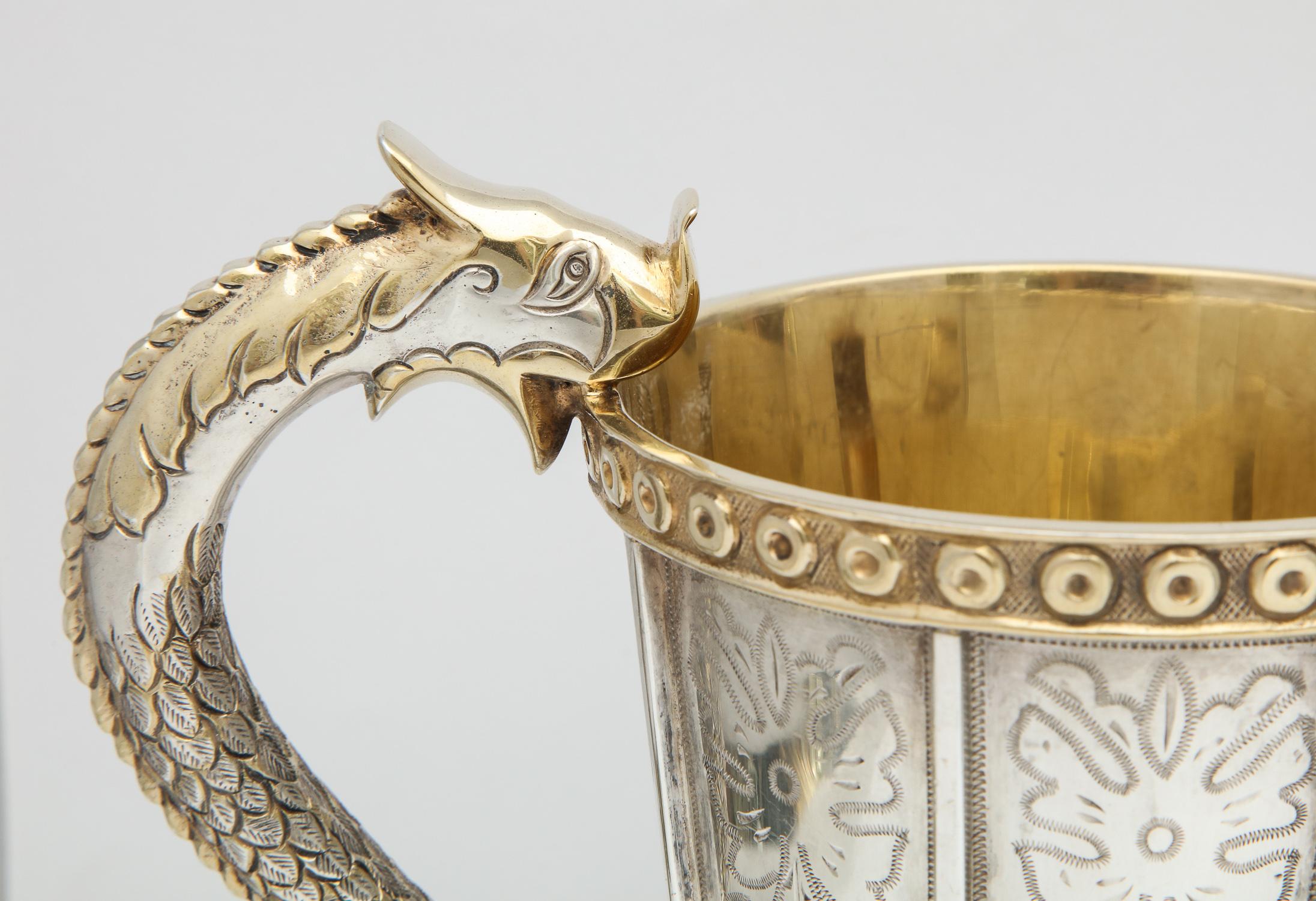 Quetzalcoatl-Inspired Sterling Silver Gilt Pitcher by Tane 7
