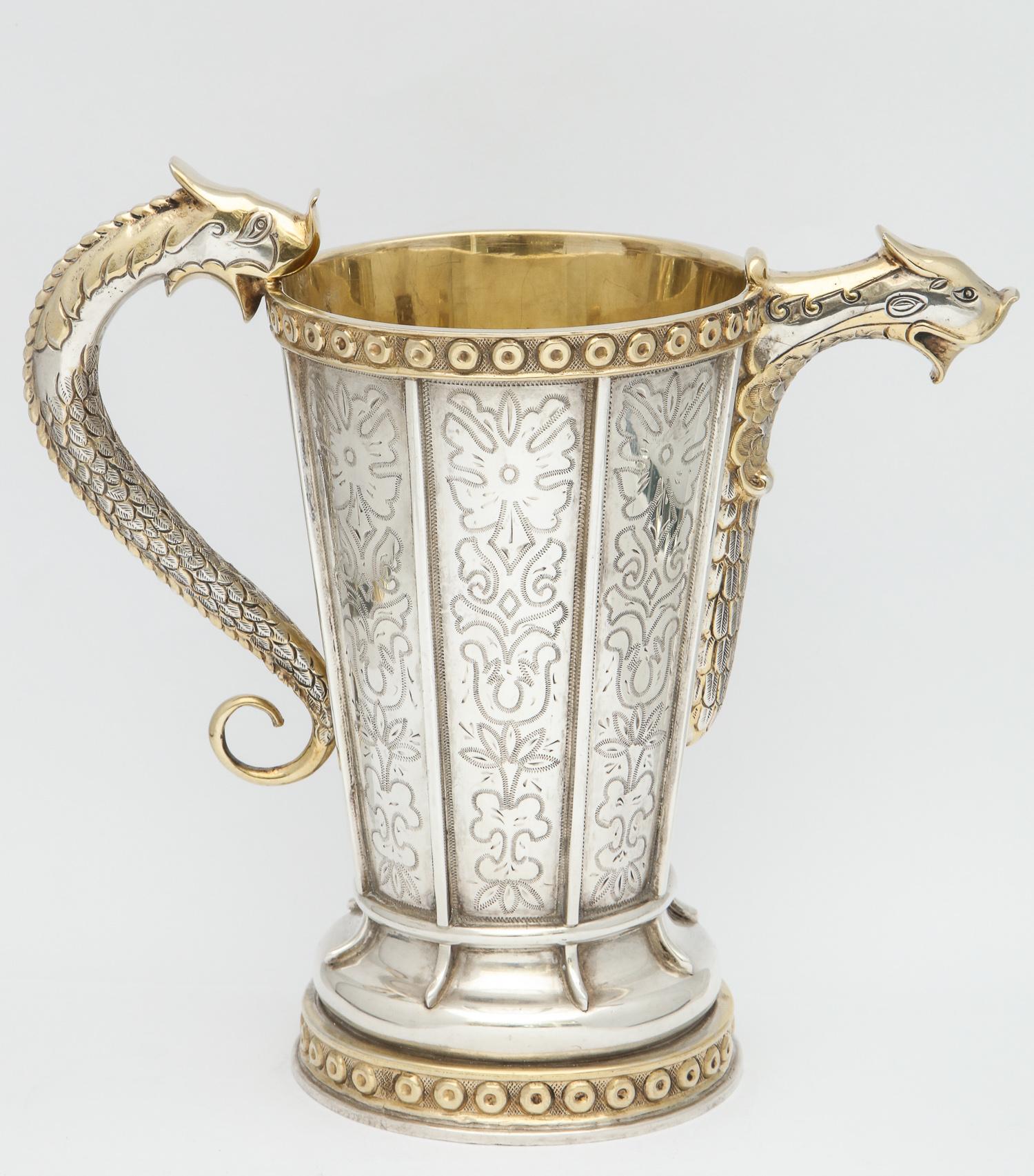 Quetzalcoatl-Inspired Sterling Silver Gilt Pitcher by Tane 4