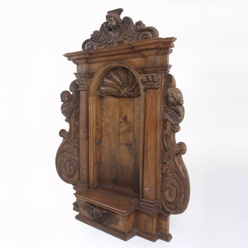 Bois Coin de mur de style Renaissance:: 20ème siècle