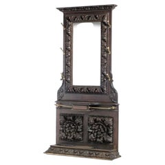 Renaissance style wooden coat rack