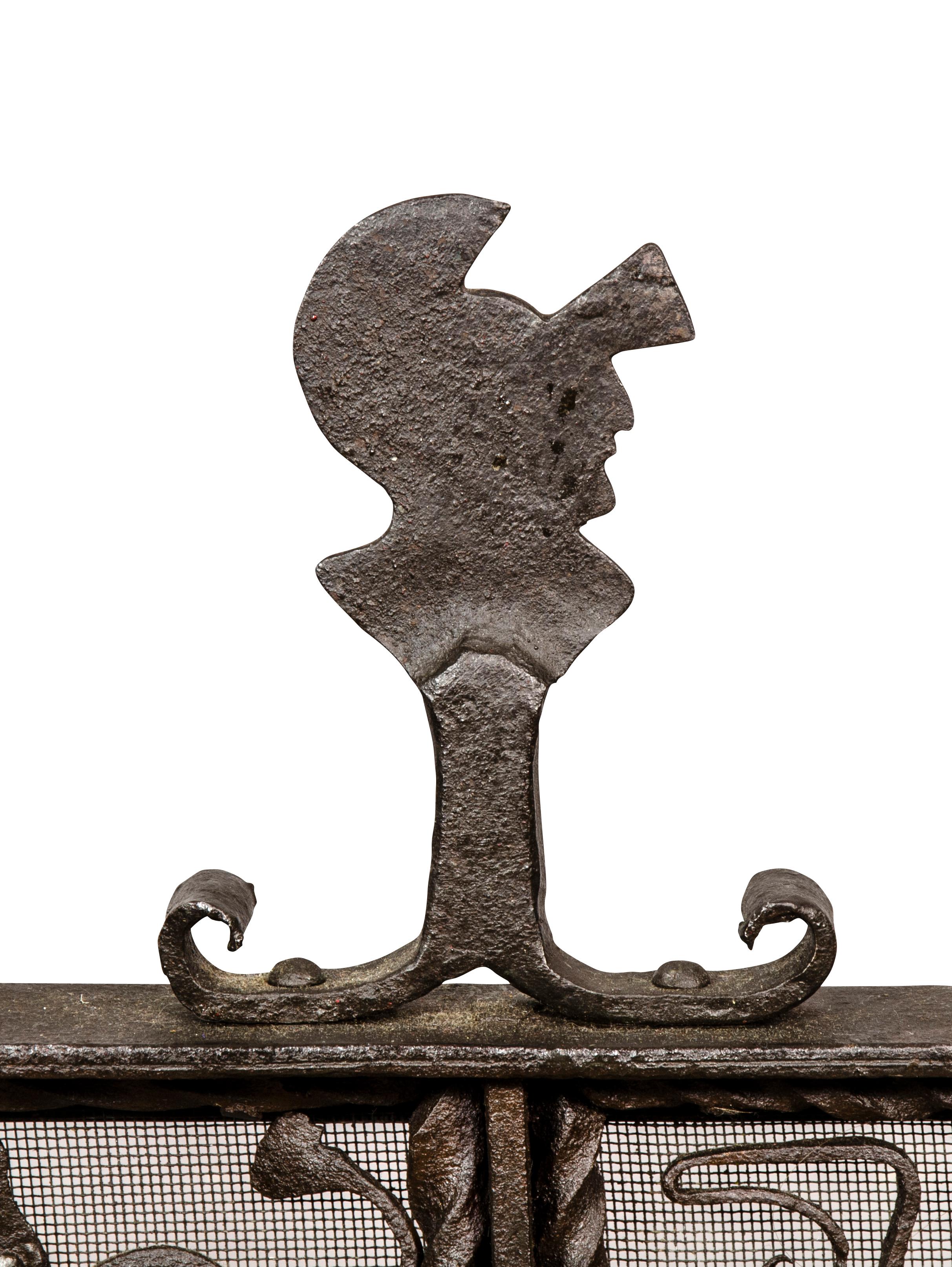 Kaminschirm aus Schmiedeeisen im Renaissance-Stil im Angebot 5