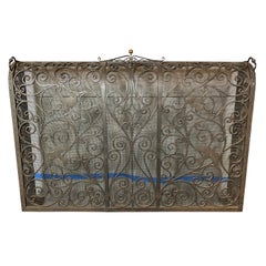 Renaissance Style Wrought Iron Fire Screen