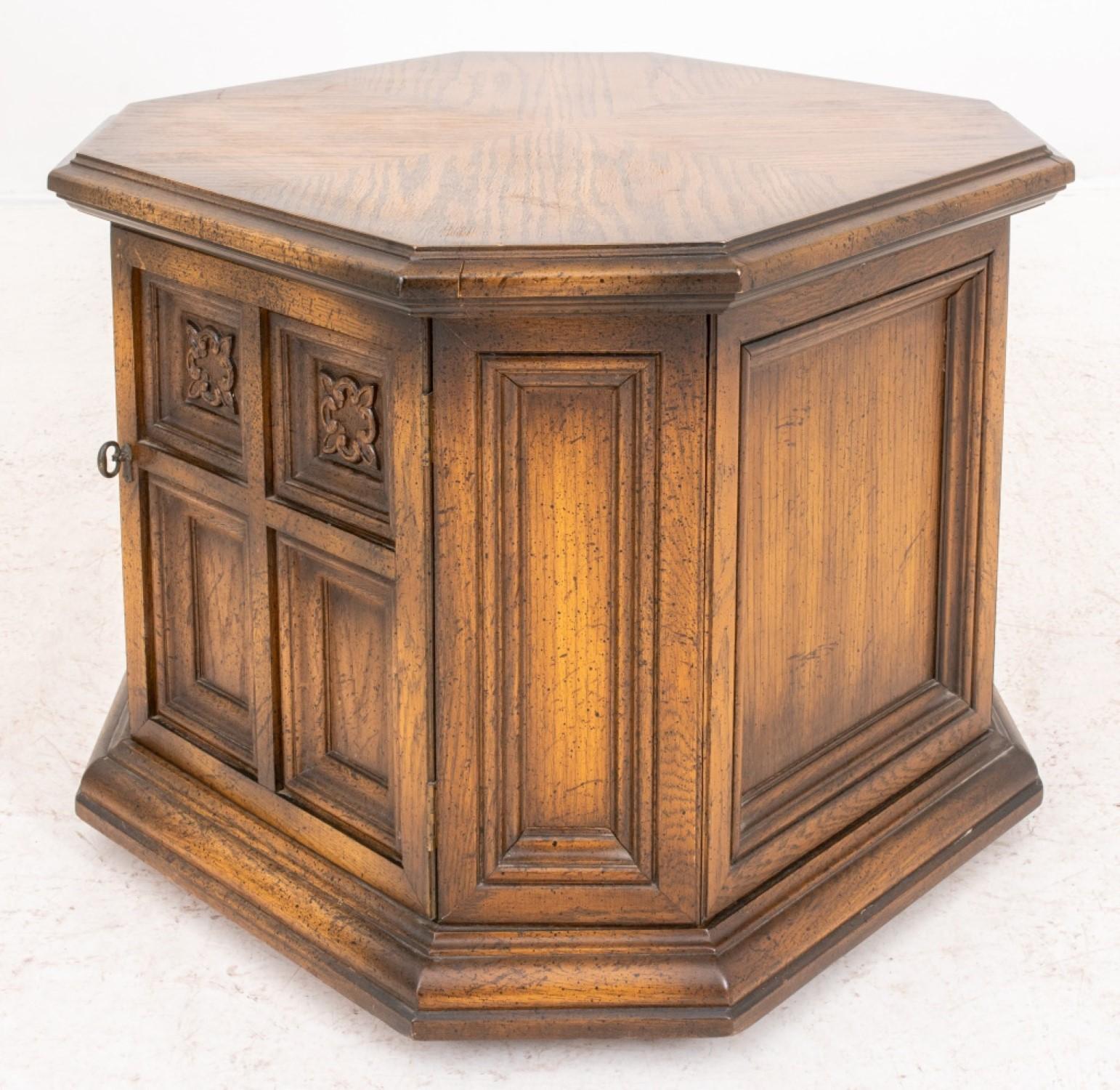 European Renaissance Taste Octagonal Side Table Cabinet For Sale