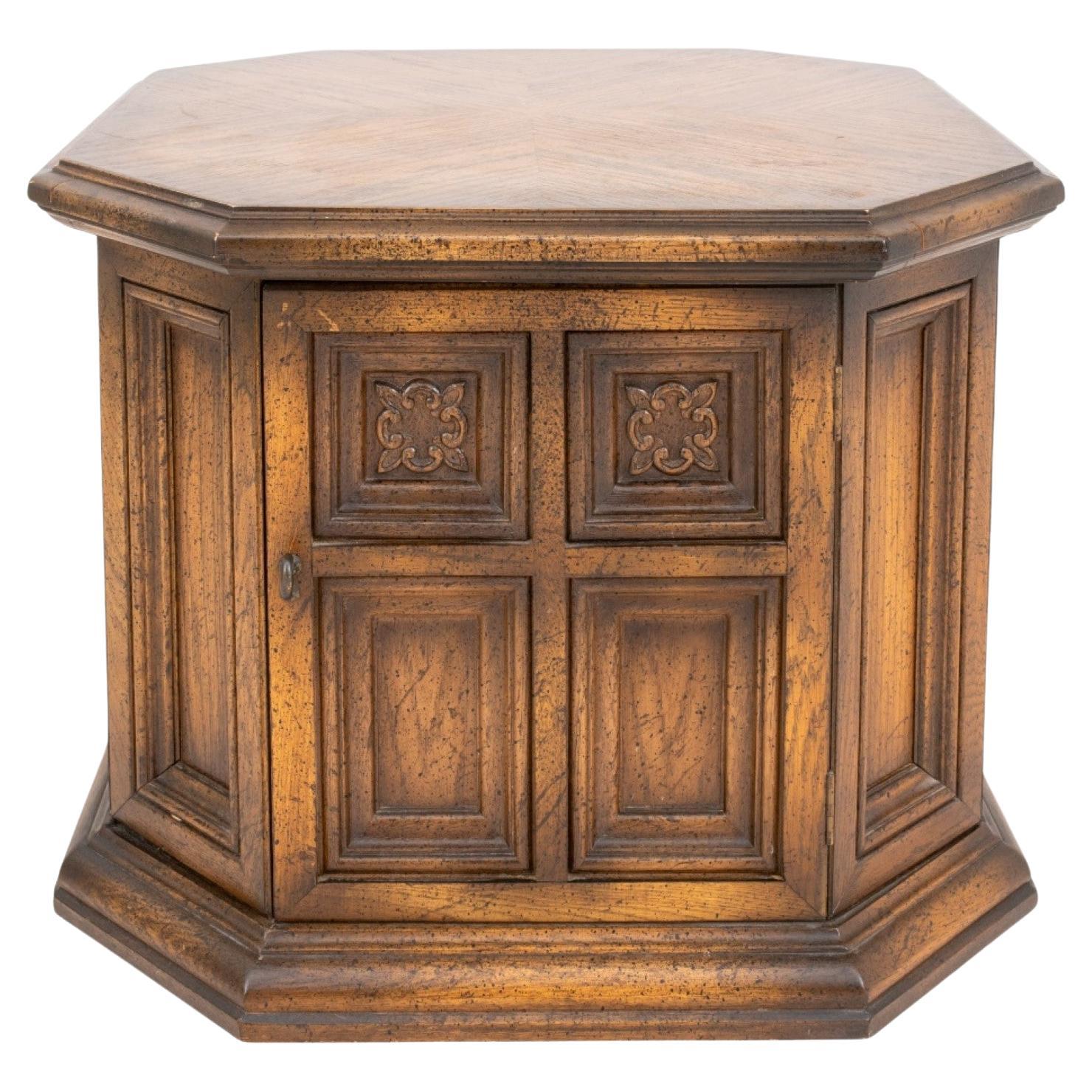 Renaissance Taste Octagonal Side Table Cabinet For Sale