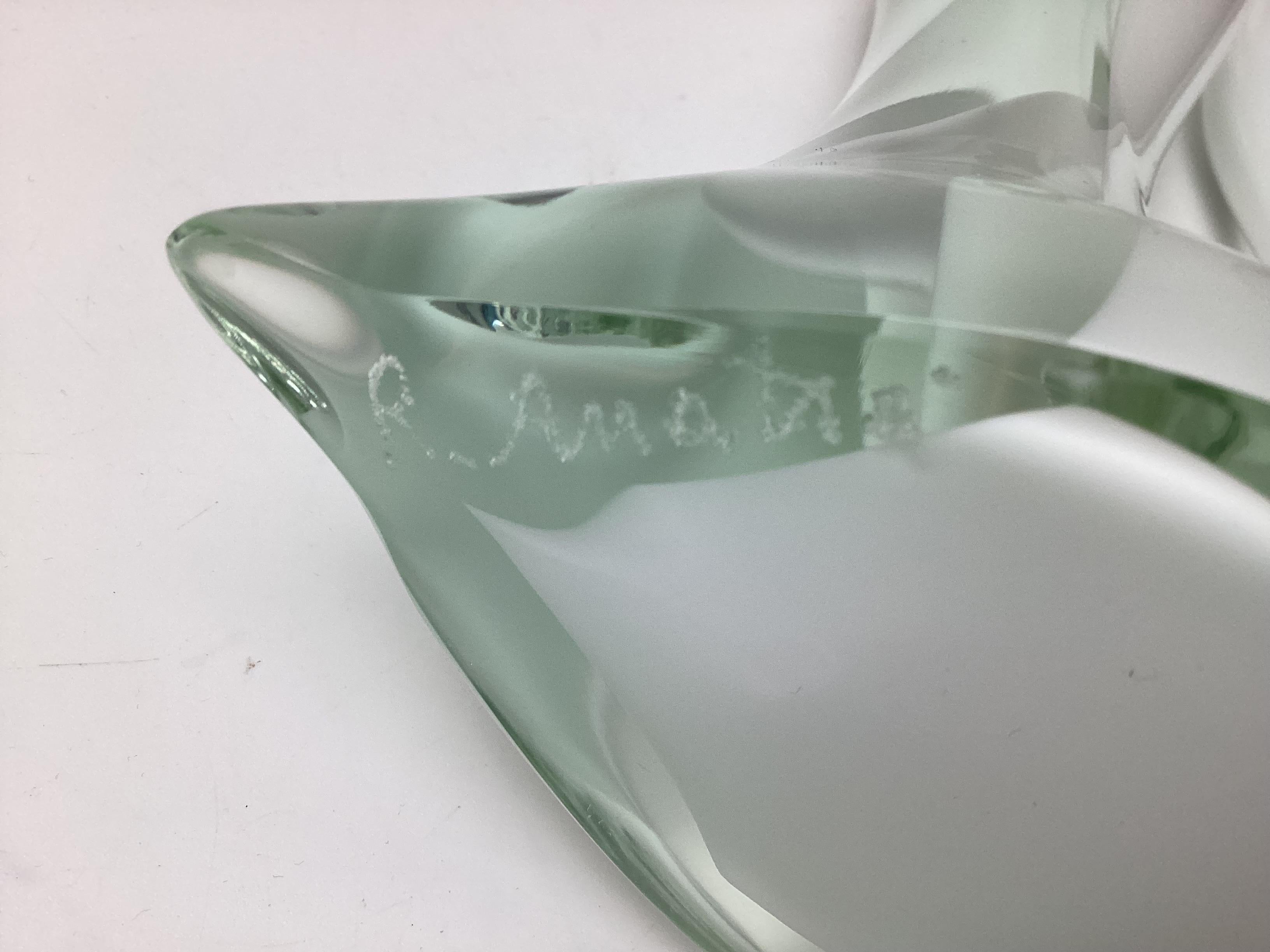 Renata Anatra Murano Art Glass Stylized Bird Figurine Signed In Excellent Condition For Sale In Lambertville, NJ