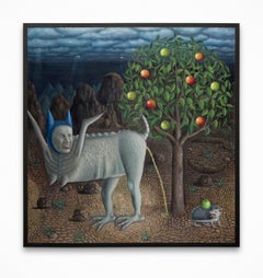 "Tríptico de Adán y Eva" Surrealismo contemporáneo con actitud de Jerónimo Bosco