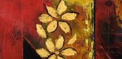 Golden Flowers #1 - Espressionista astratto