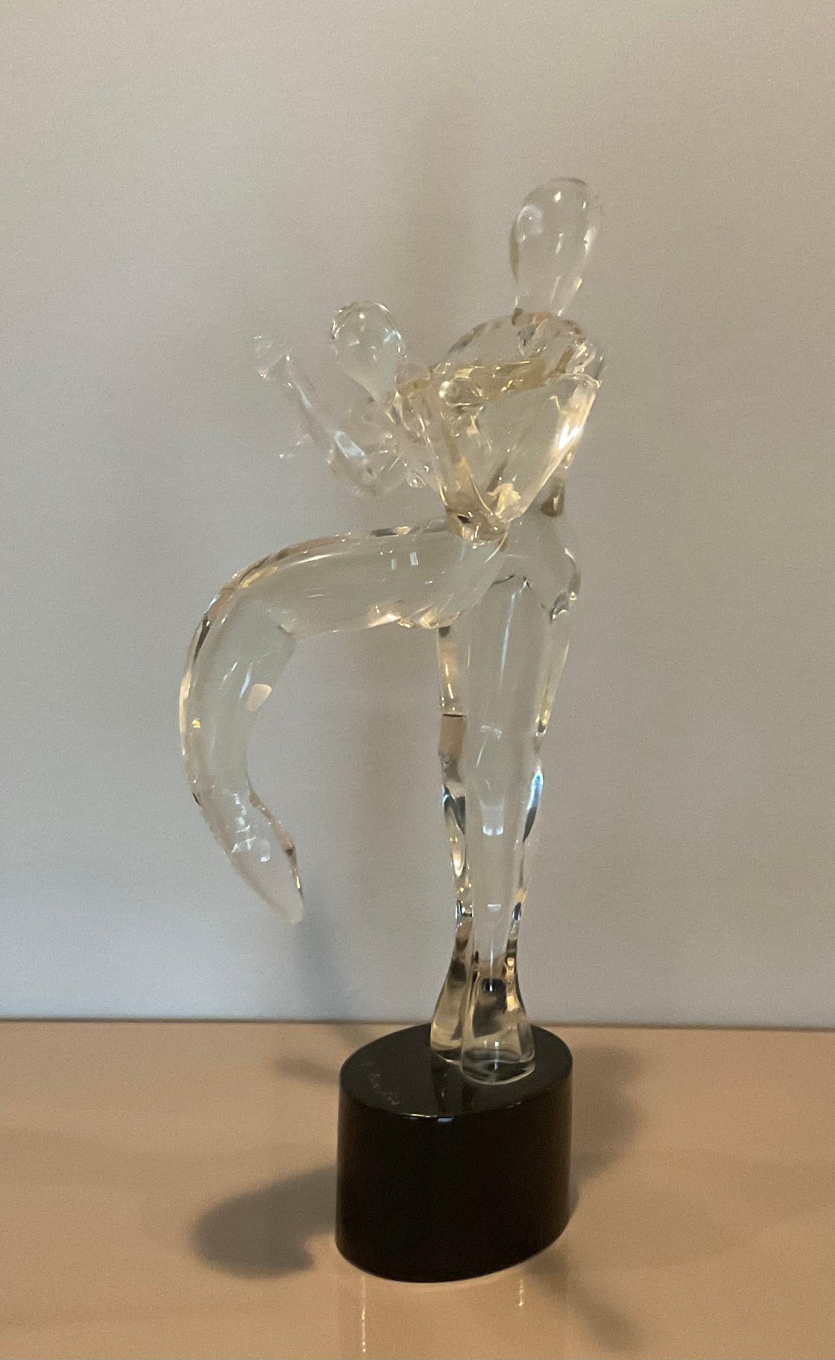 Fin du 20e siècle Renato Anatra - Sculpture de danseuse de ballet en verre d'art de Murano signée par l'artiste  en vente