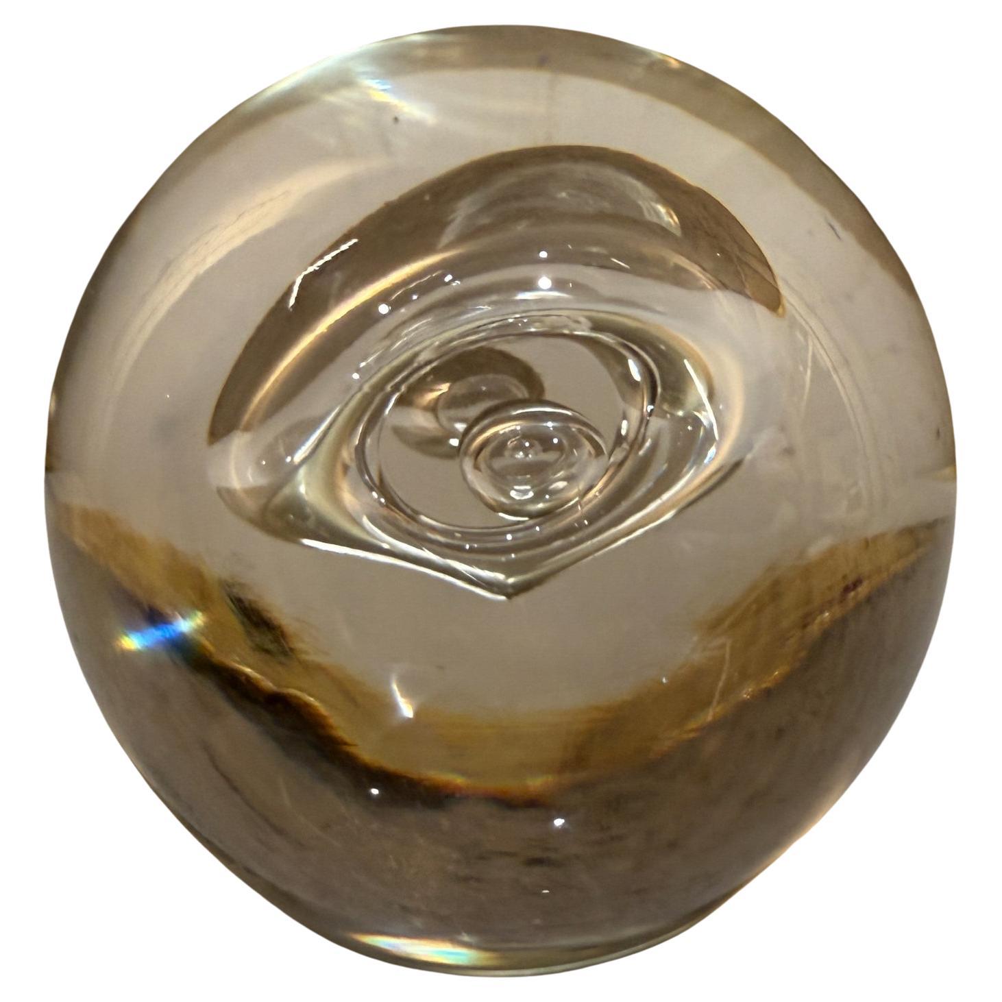 Renato Anatra Murano Kunstglas Kugelgesteuerte Blase Mid-Century Briefbeschwerer im Angebot