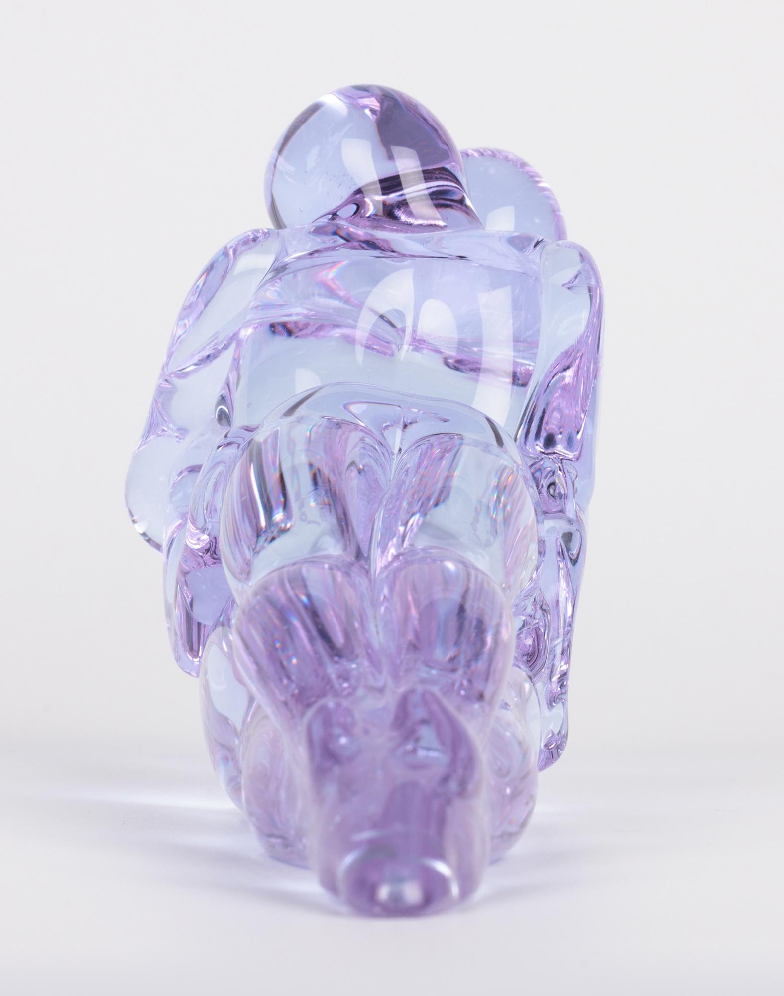 Renato Anatra Escultura Figural Amantes de cristal azul de Murano Hecho a mano