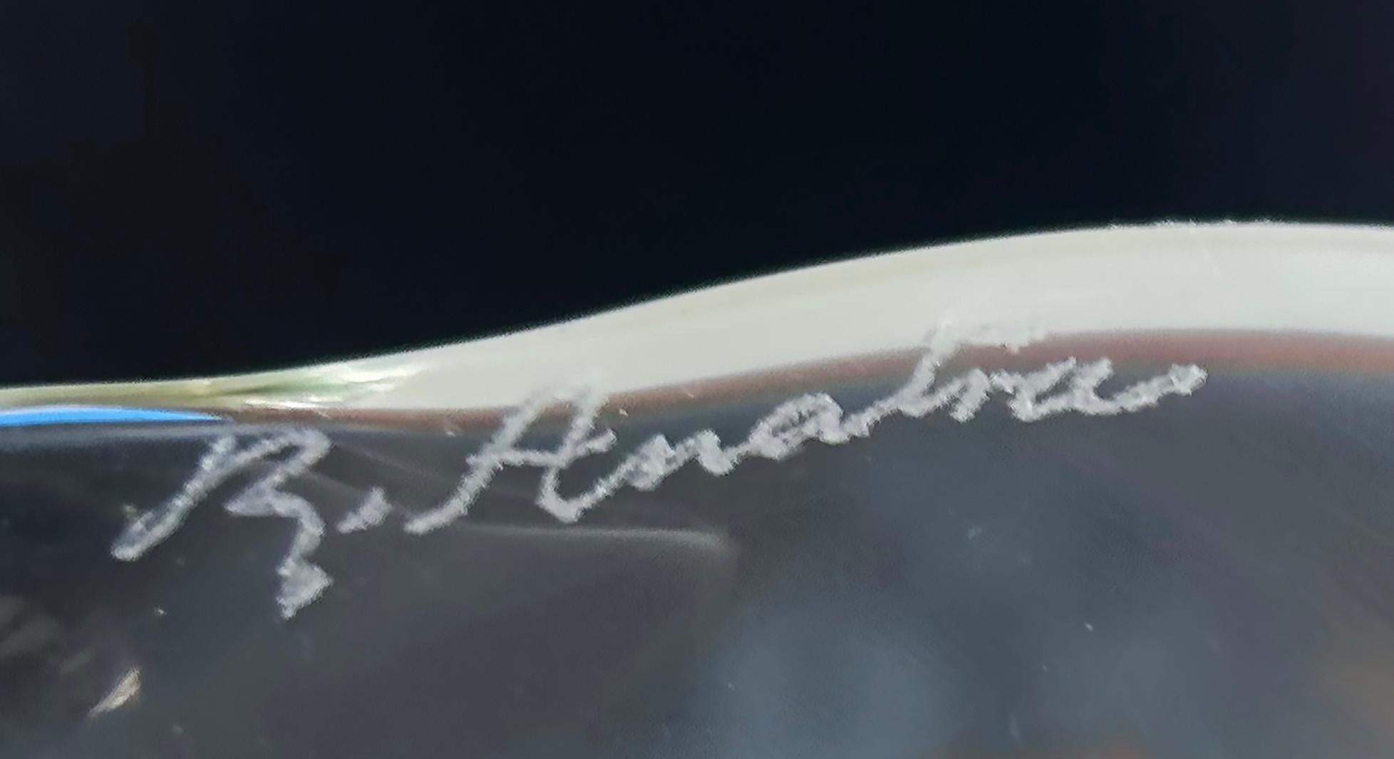 Escultura de pájaro Renato Anatra Murano Glass Sommerso Lattimo, Firmada en venta 1