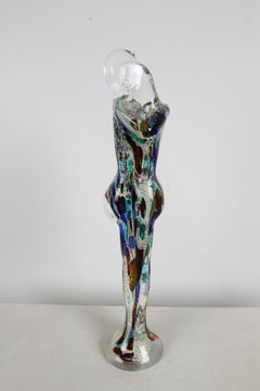 Renato Anatra - Murano Multi Color Art Glass Entwined Embraced Lovers Sculpture