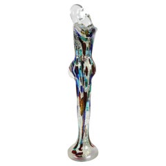 Renato Anatra - Murano Multi Color Art Glass Entwined Embraced Lovers Sculpture
