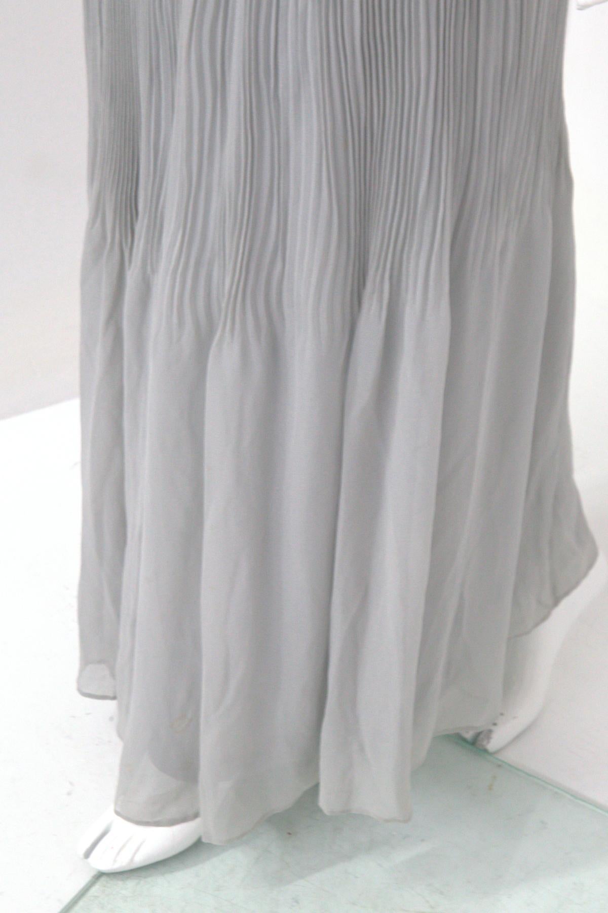 Women's or Men's Renato Balestra elegant Gray Sequined Vintage Evening Dress For Sale