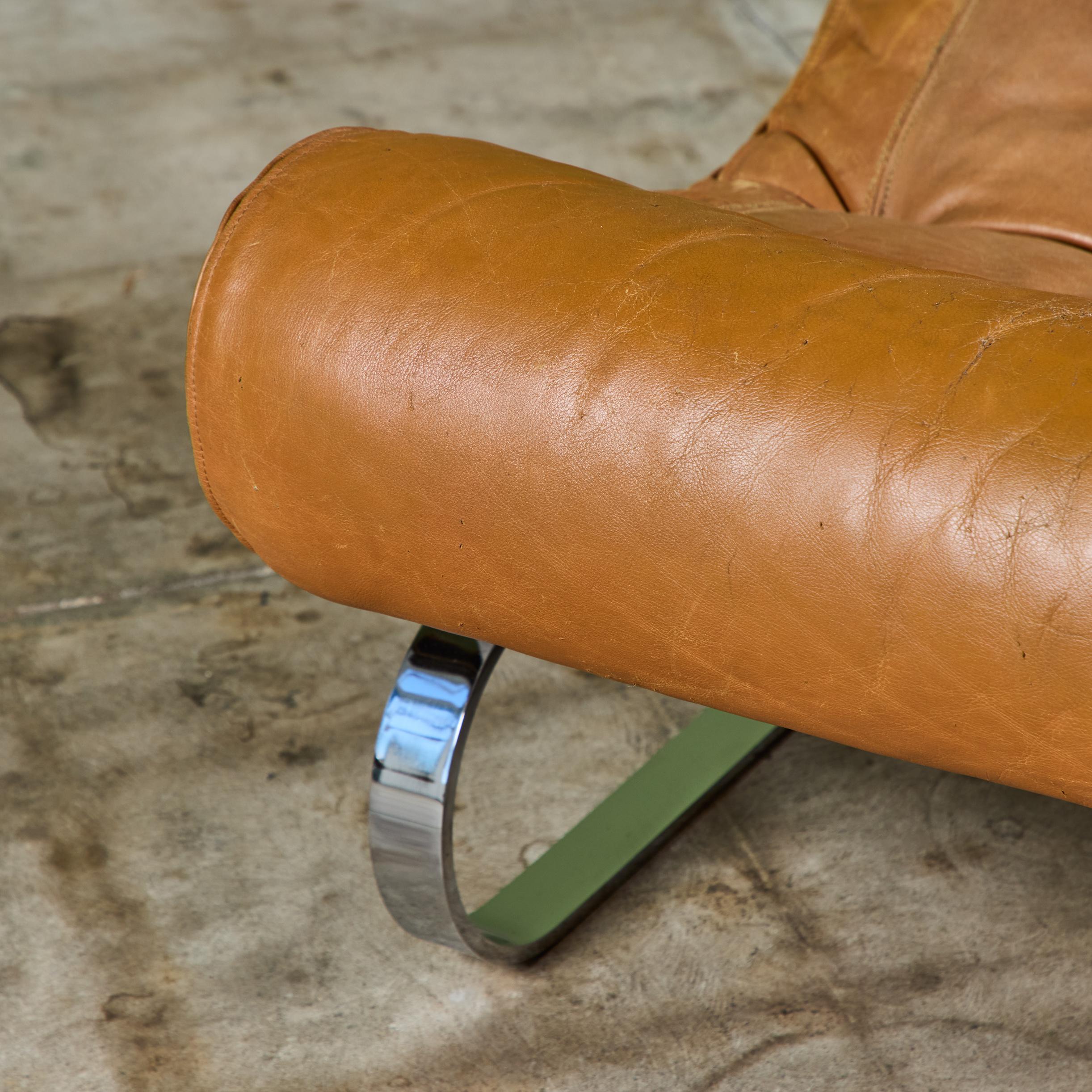 Renato Balestra Leather Lounge Chair for Cinova 9