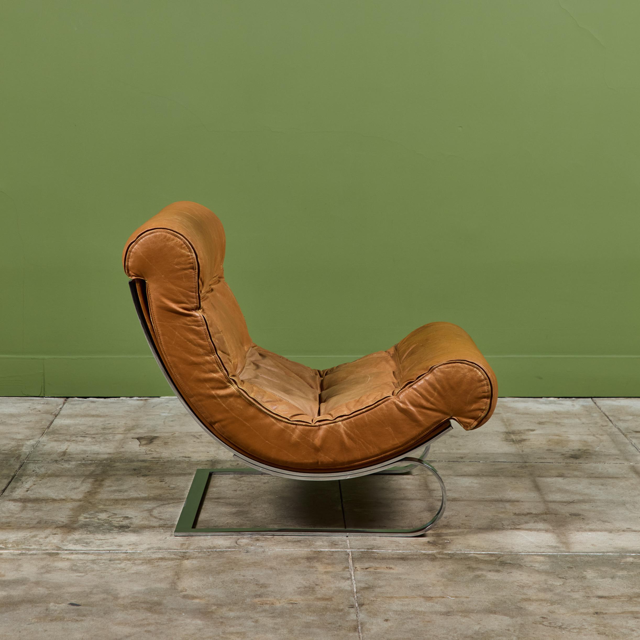 Renato Balestra Leather Lounge Chair for Cinova 2