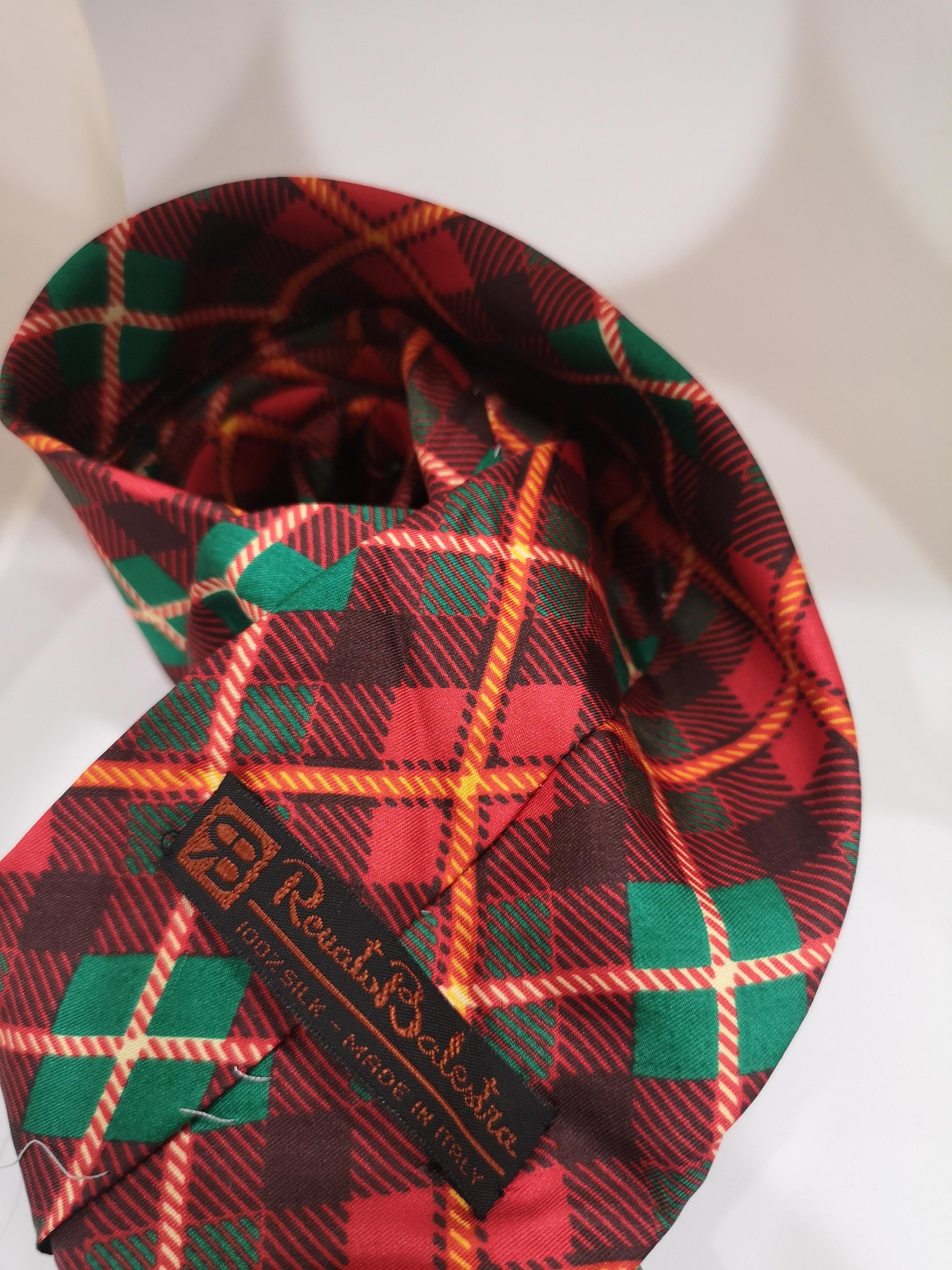 Renato Balestra tartan silk tie 4