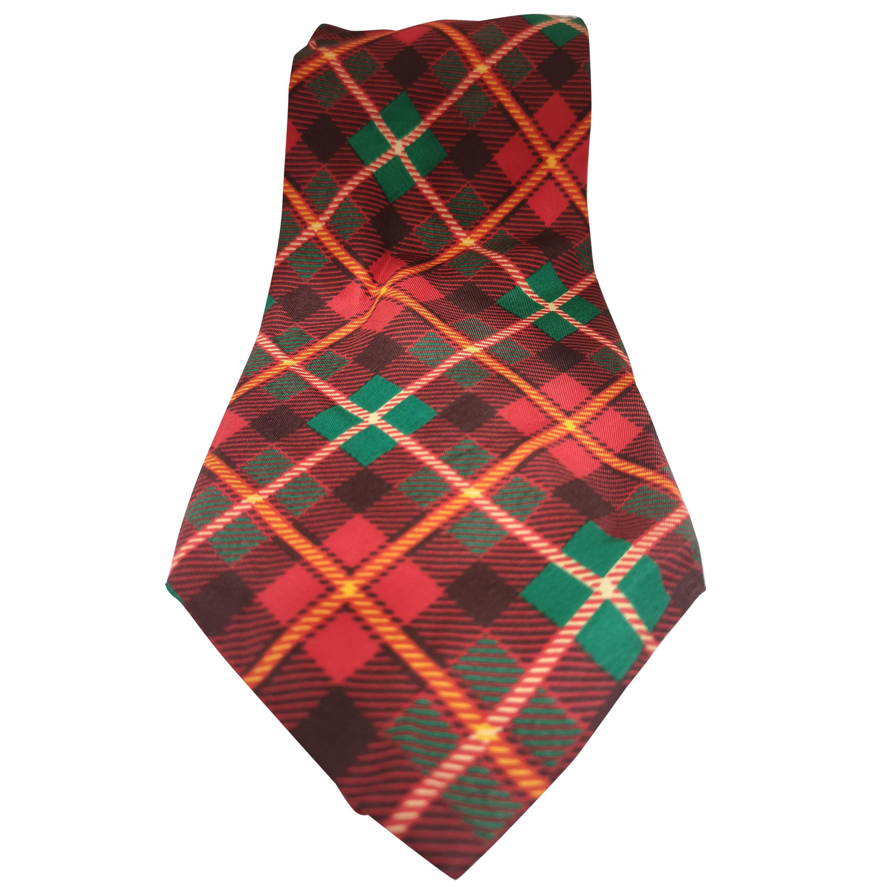 Renato Balestra tartan silk tie