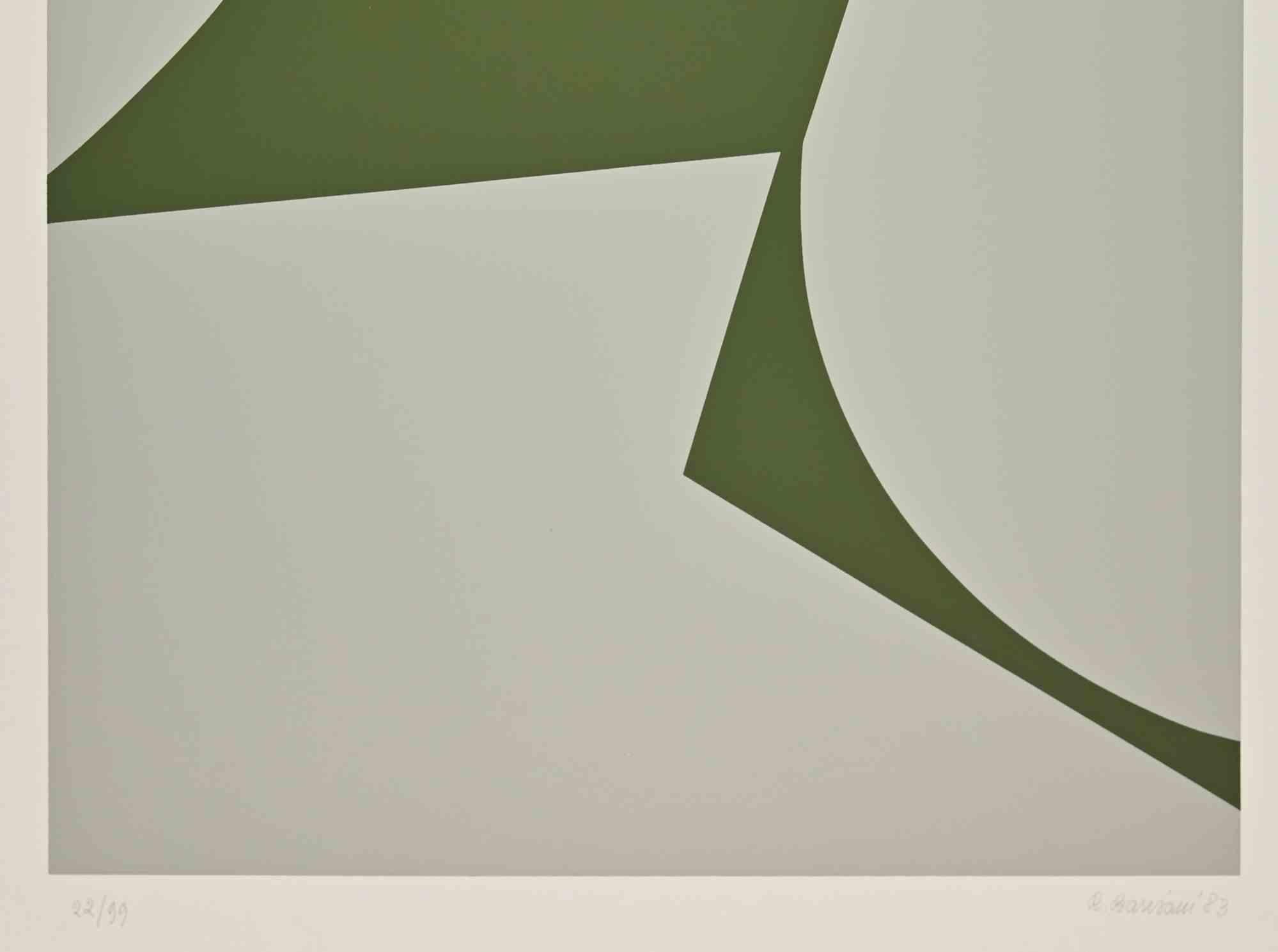 Forme verdi - Serigrafia di Renato Barisani - 1983 in vendita 1