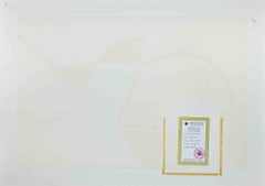 Le strutture rosse e gialle  - Serigrafia originale di Renato Barisani - 1983