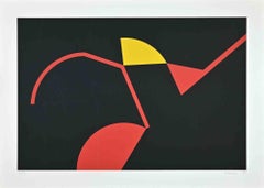 Vintage The Red and Yellow Structures  - Original Screen print by Renato Barisani - 1983
