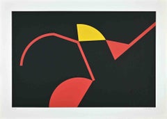 The Red and Yellow Structures - Original Screen Print by Renato Barisani - 1983